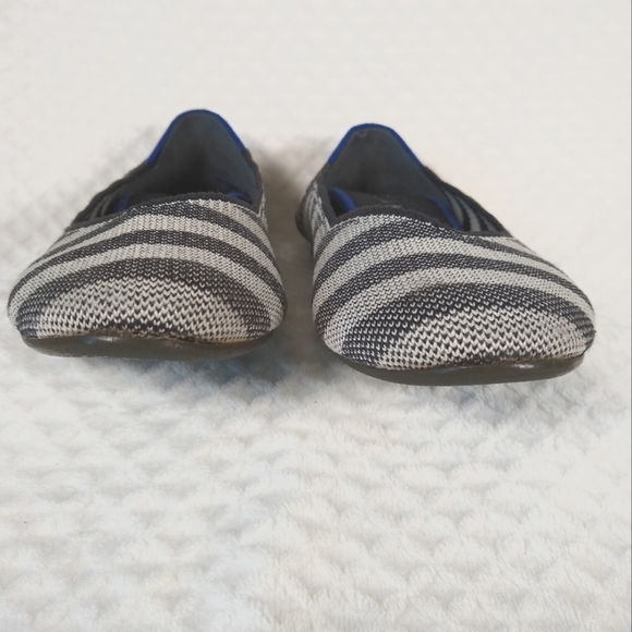 Rothy's Navy Blue and White Striped Flats Sz 8 - Picture 3 of 10